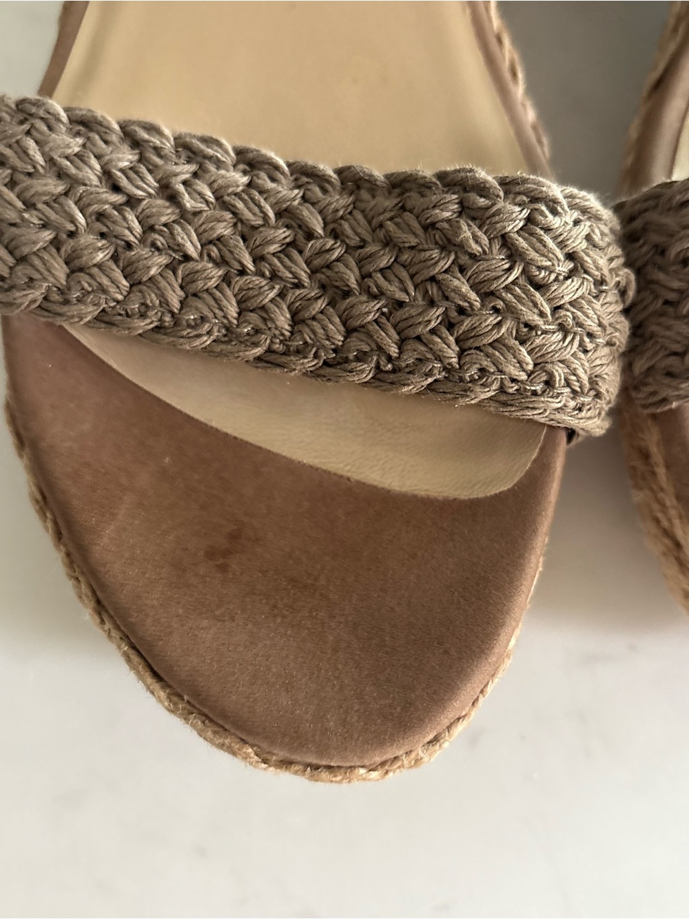 Stuart Weitzman Woven Espadrille Wedge Sandals - Picture 4 of 7